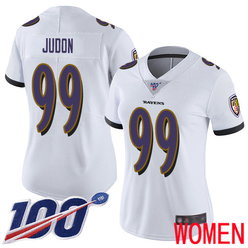 Baltimore Ravens Limited White Women Matt Judon Road Jersey NFL Football #99 100th Season Vapor Untouchable